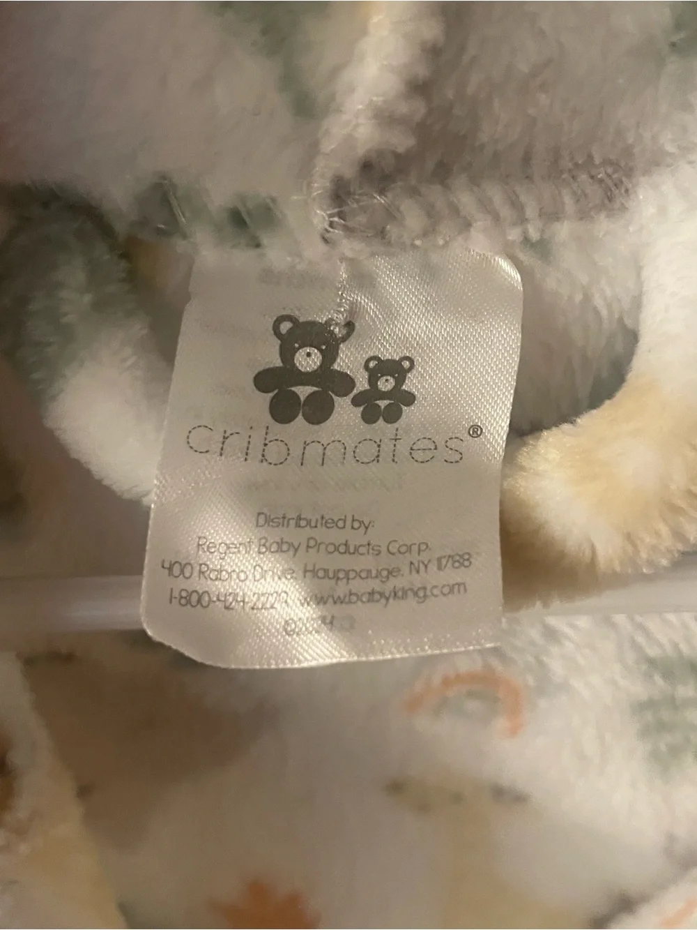 Plush White Hooded Baby Robe with Pastel Animal Print